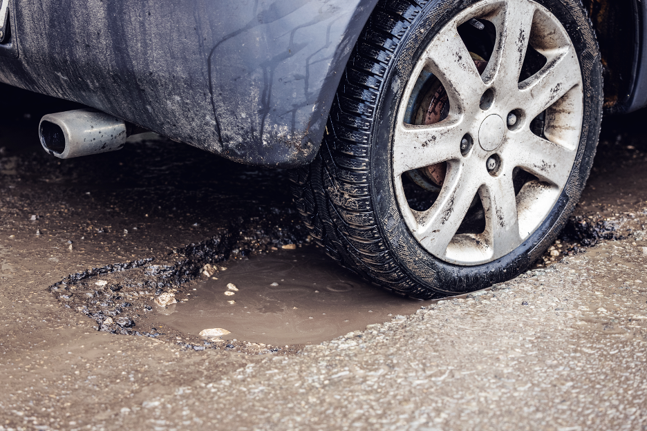 Pothole Damage Auto Body Repair Shop In Westchester, Illinois