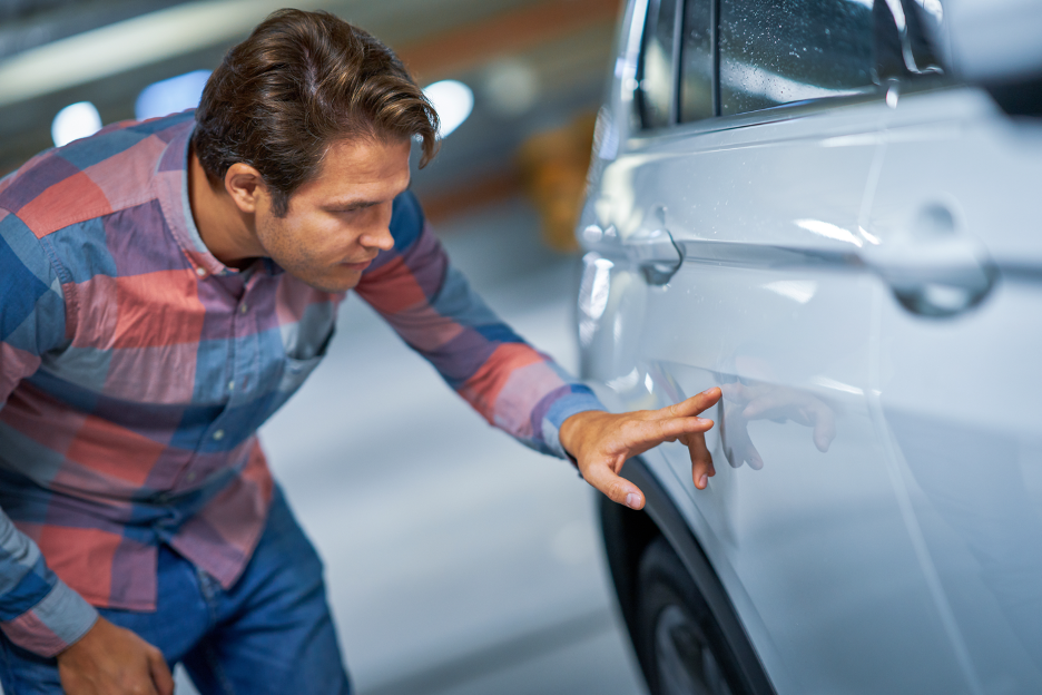 Paintless Dent Repair On A Car In Willowbrook, Illinois